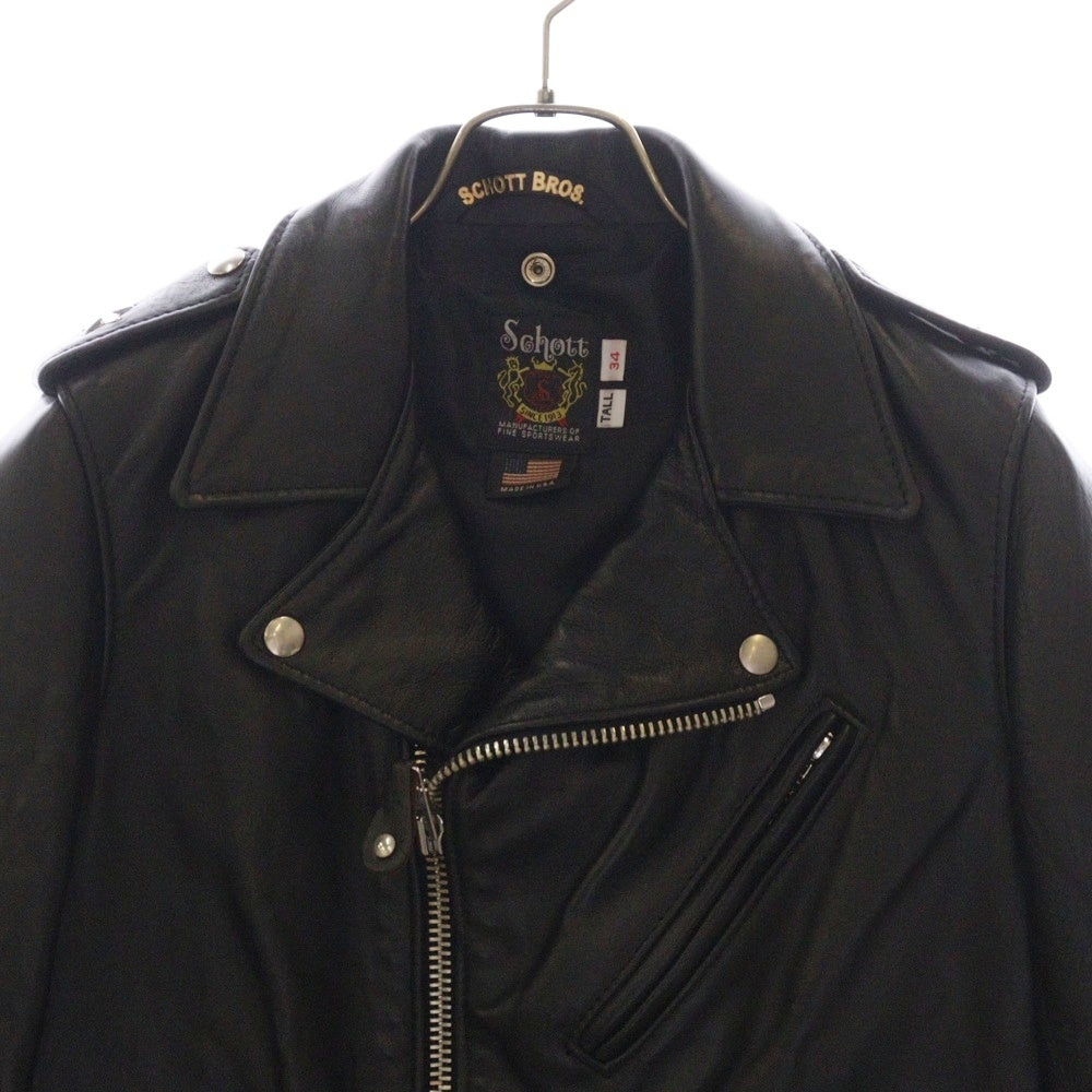 SCHOTT(ショット) 217US SHEEP ONESTAR シープワンスター シープスキン レザーダブルライダースジャケット ブラック 782-5950020