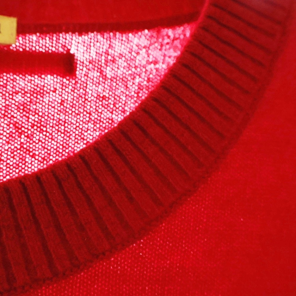 UNDERCOVER(アンダーカバー) 20AW ×THE SHEPHERD ザシェパード フロント刺繍 カシミアニットセーター レッド USZ4902
