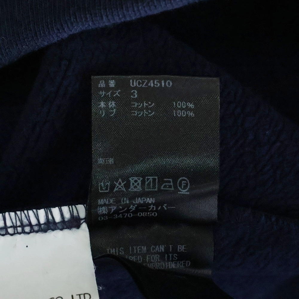 UNDERCOVER(アンダーカバー) 20AW LOGO SWEAT PANTS 鹿刺繍 コットンスウェットパンツ ネイビー UCZ4510