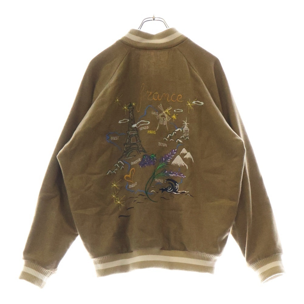 KENZO(ケンゾー) 22AW REVERSIBLE BOMBER JACKET リバーシブル ボンバー ジャケット スカジャン ブルゾン ブラウン/ホワイト FC65BL 1369RJ