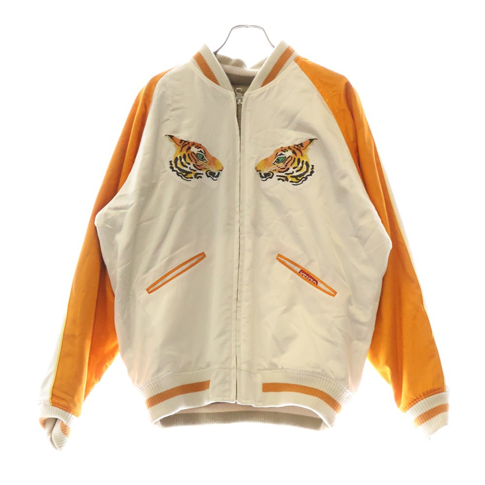 KENZO(ケンゾー) 22AW REVERSIBLE BOMBER JACKET リバーシブル ボンバー ジャケット スカジャン ブルゾン ブラウン/ホワイト FC65BL 1369RJ
