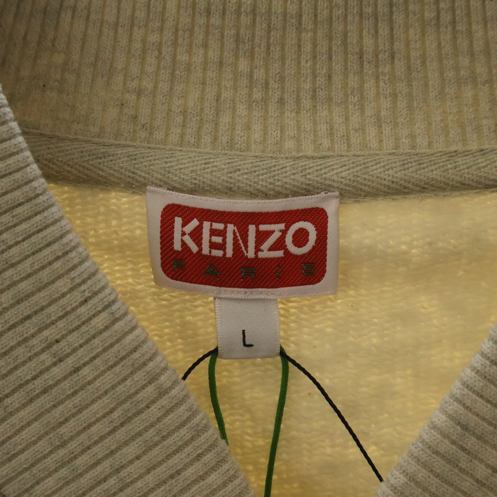 KENZO(ケンゾー) LUCKY TIGER BOMBER JACKET ラッキー タイガー ボンバー ジャケット ロゴ刺繍 スタジャン グレー FE58SW0124ME