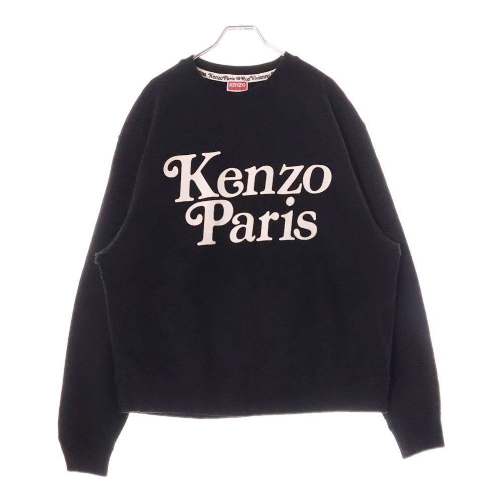 KENZO(ケンゾー) ×VERDY ヴェルディ クラシックロゴ クルーネックスウェットトレーナー ブラック FE55SW1464MG