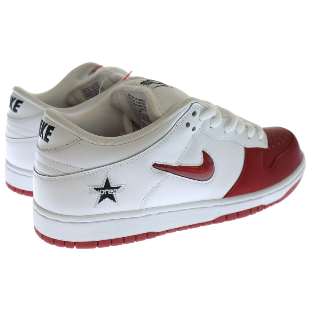 NIKE SB(ナイキエスビー) 19AW ×SUPREME DUNK LOW Varsity Red White シュプリーム ダンク バーシティレッド ローカットスニーカー ホワイト/レッド US10/28cm CK3480-600
