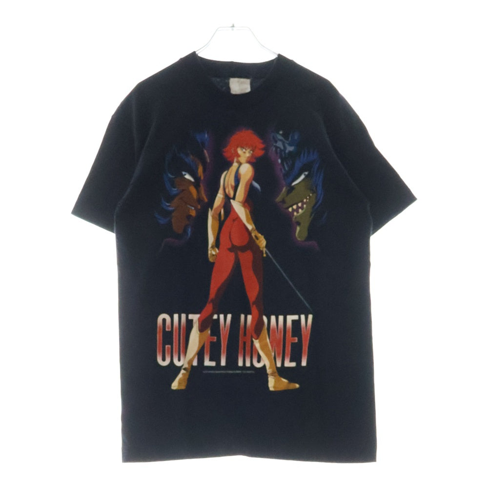 VINTAGE(ヴィンテージ) 90S VINTAGE CUTEY HONEY TEE ヴィンテージ キューティーハニー フロントプリントTシャツ 半袖クルーネックカットソー ブラック