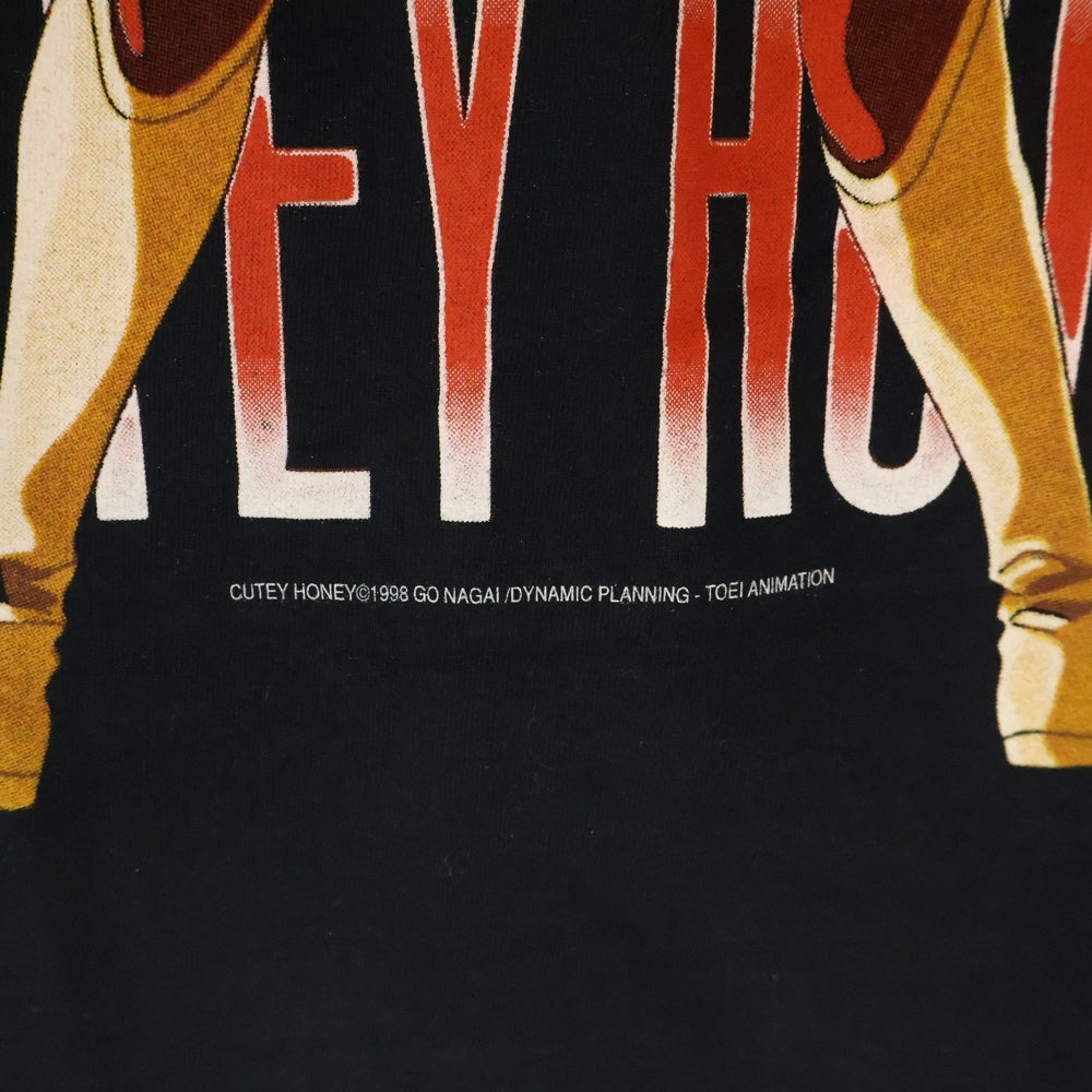 VINTAGE(ヴィンテージ) 90S VINTAGE CUTEY HONEY TEE ヴィンテージ キューティーハニー フロントプリントTシャツ 半袖クルーネックカットソー ブラック