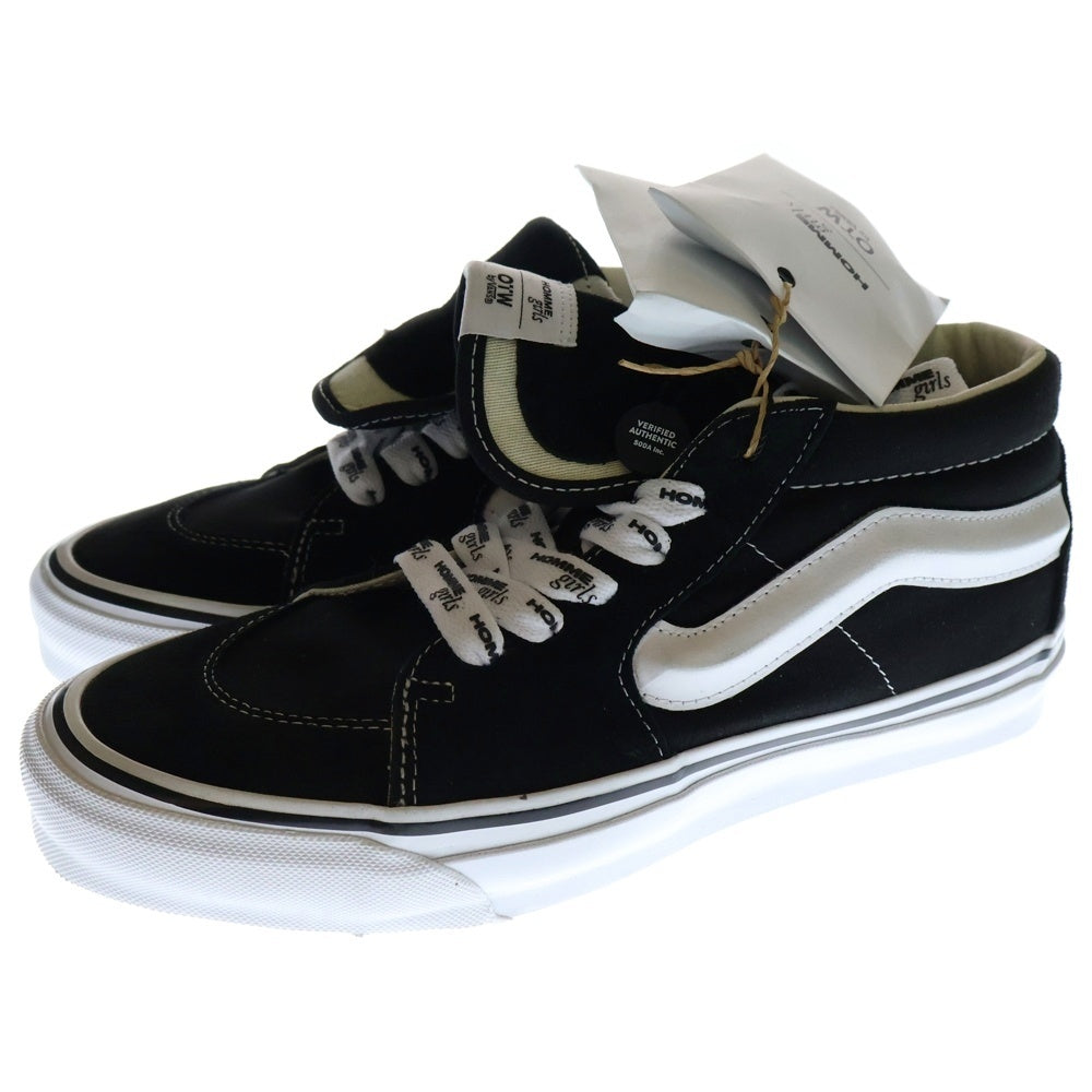 VANS(ヴァンズ) ×HOMME GIRLS OTW SK8 MID REISSUE 83 オムガールズ スケート リイシュー83 ミッドカットスニーカー ブラック US10.5/28.5cm VN000NBNCJK