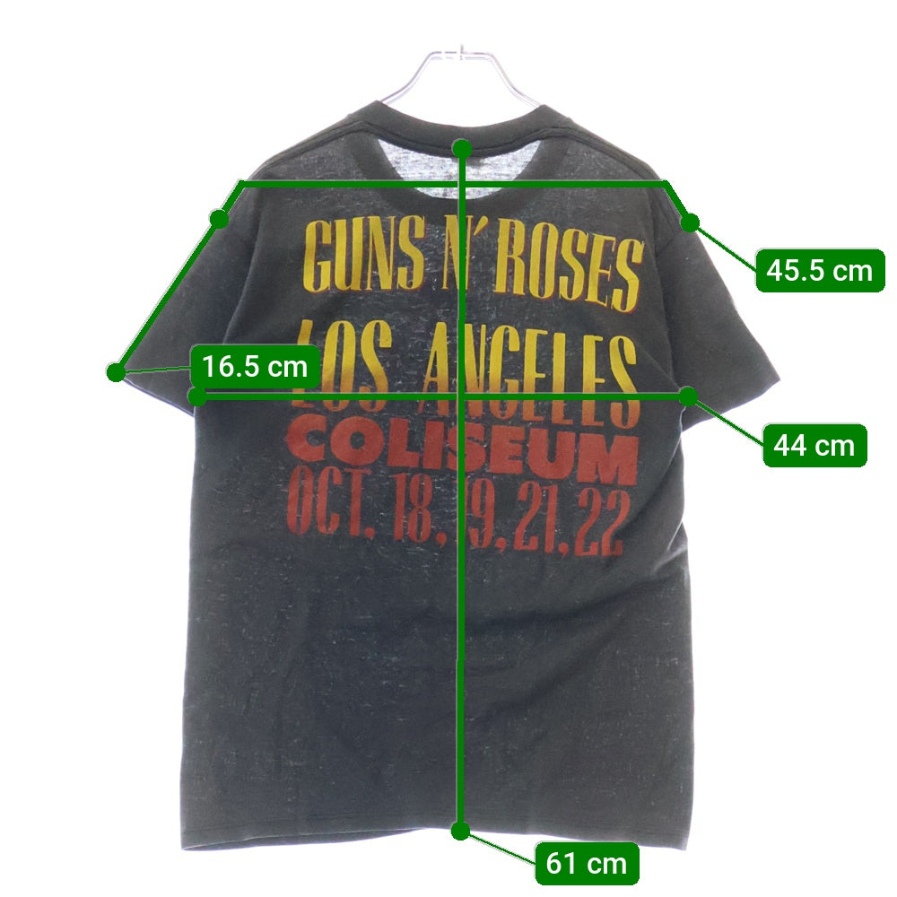 VINTAGE(ヴィンテージ) 90S VINTAGE GUNS N' ROSES LOS ANGELES COLISEUM ヴィンテージ ガンズ アンド・ローゼズ ロサンゼルス コロシアム 両面プリント クルーネック 半袖Tシャツ