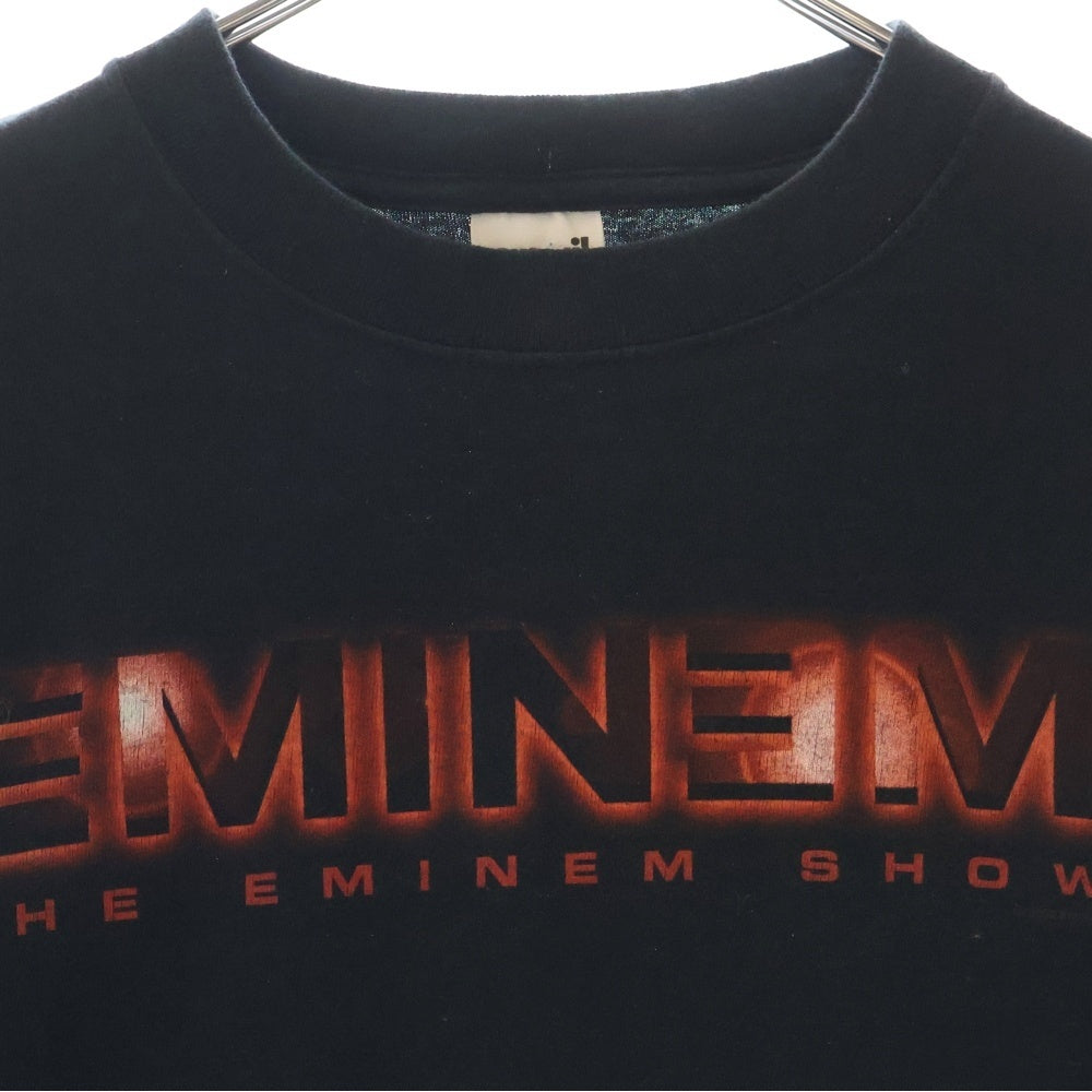 VINTAGE(ヴィンテージ) 00S VINTAGE EMINEM 2002 THE EMINEM SHOW TEE ヴィンテージ エミネム ザ エミネム ショー フロントプリント クルーネック 半袖Tシャツ カットソー ブラック