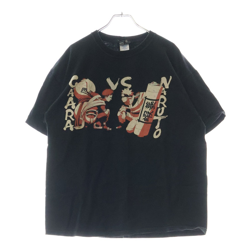 VINTAGE(ヴィンテージ) 00S VINATEGE NARUTO VS GAARA TEE ヴィンテージ ナルトVS我愛羅 2002年製 フロントプリントTシャツ 半袖クルーネックカットソー ブラック
