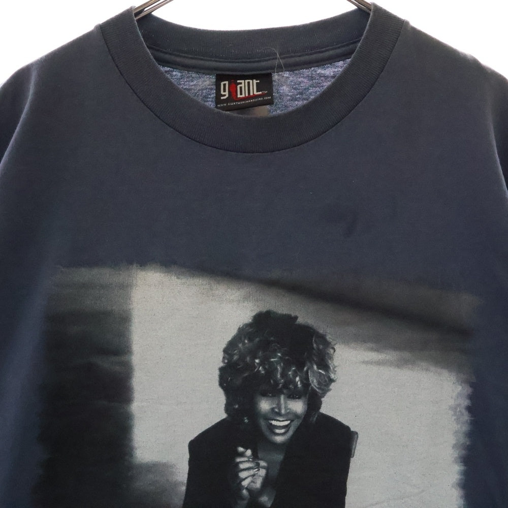 VINTAGE(ヴィンテージ) 00S VINTAGE TINA TURNER 2000 TOUR TEE 2000年ツアー ヴィンテージ ティナ ターナー 両面プリント クルーネック 半袖Tシャツ カットソー ブルー