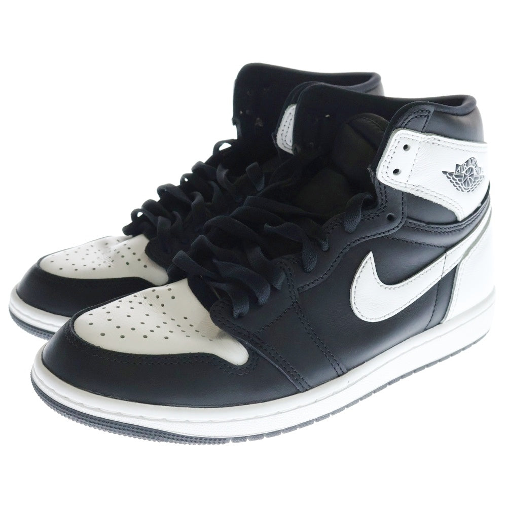 NIKE(ナイキ) AIR JORDAN 1 RETRO HIGH OG エア ジョーダン 1 レトロ ハイカットスニーカー ブラック/ホワイト US8.5/26.5cm DZ5485-010