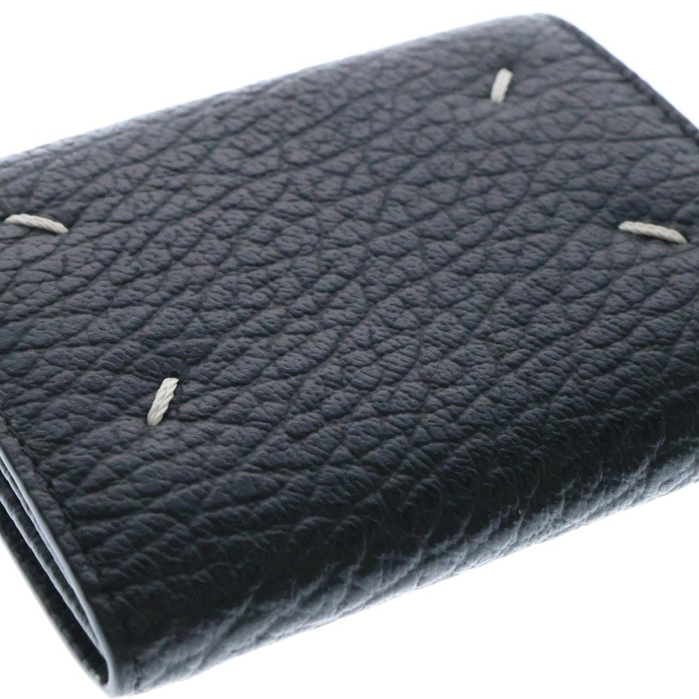 Maison Margiela 11(メゾンマルジェラ11) 25SS CARD HOLDER WALLET レザーカードケース ウォレット グレインレザー アコーディオン式 ブラック S56UI0149P4455T8013