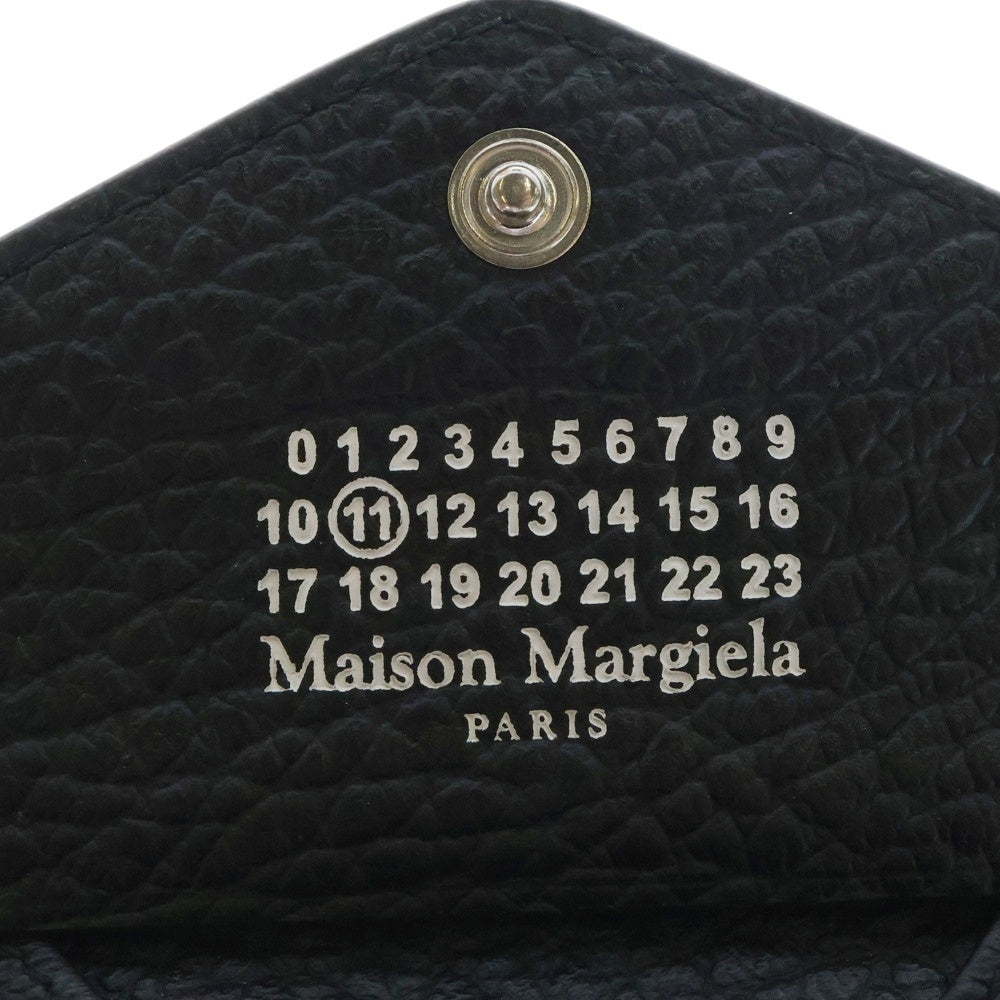 Maison Margiela 11(メゾンマルジェラ11) 25SS CARD HOLDER WALLET レザーカードケース ウォレット グレインレザー アコーディオン式 ブラック S56UI0149P4455T8013