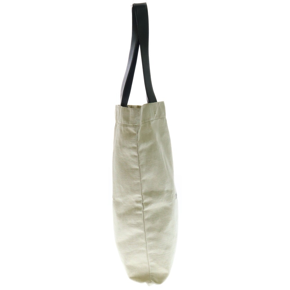 JIL SANDER(ジルサンダー) 21SS レザーハンドル ロゴプリント キャンバス トートバッグ ホワイト JSPR852457 WRB730014 102
