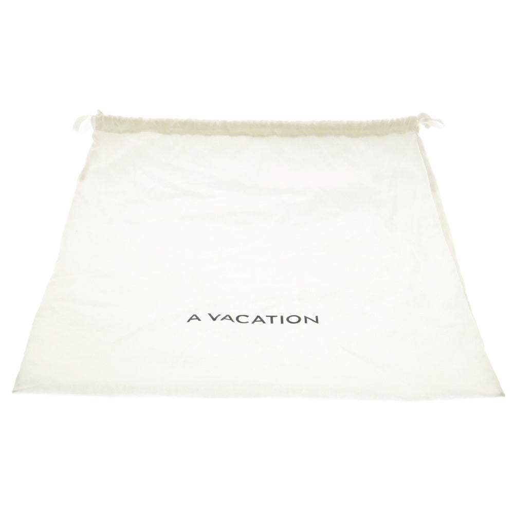 A VACATION(アヴァケーション) 20SS DUMBO フラップ付き ジャガード レザーパッチ ワンハンドル バッグ ブラウン