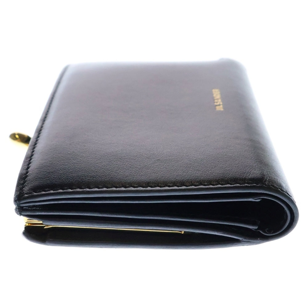 JIL SANDER(ジルサンダー) GOJI PURSE SM ゴジパース レザー コンパクト ウォレット 二つ折り がま口 財布 ブラック J07UI0015-P4840 001