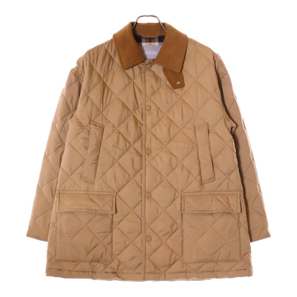 MACKINTOSH PHILOSOPHY(マッキントッシュフィロソフィー) 24AW SOMERFORD サマーフォード コーデュロイカラー ナイロン キルティング コート ベージュ レディースR9A57-478