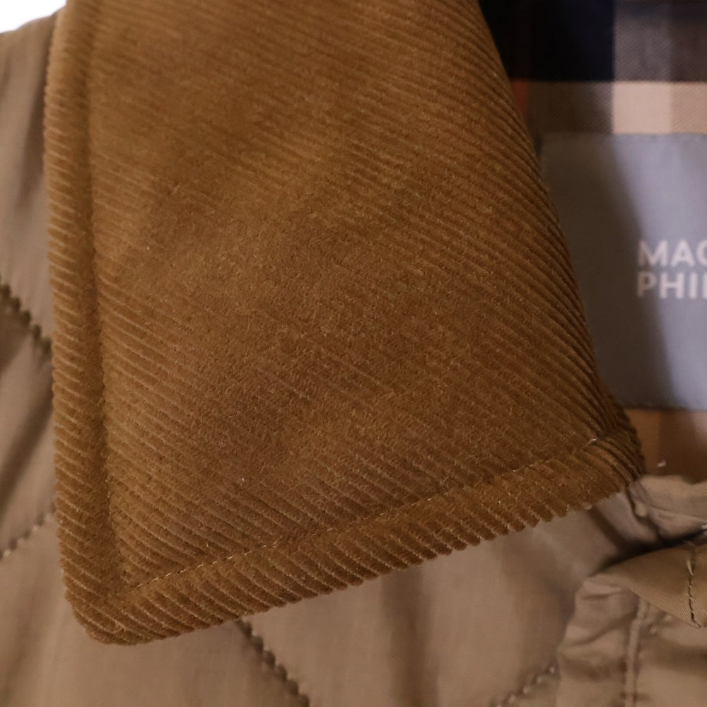 MACKINTOSH PHILOSOPHY(マッキントッシュフィロソフィー) 24AW SOMERFORD サマーフォード コーデュロイカラー ナイロン キルティング コート ベージュ レディースR9A57-478