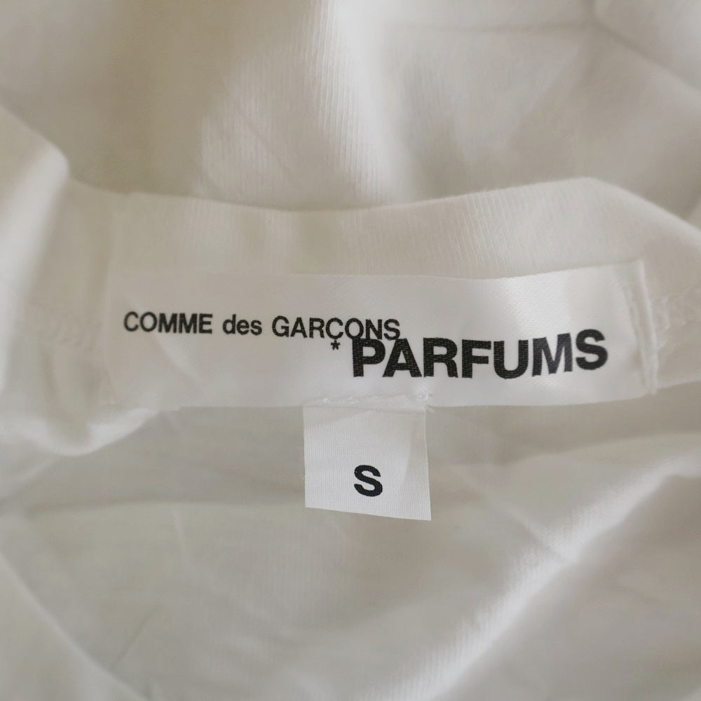 COMME des GARCONS(コムデギャルソン) PARFUMS BEARDS TEE パルファム フロントプリントTシャツ 半袖クルーネックカットソー ホワイト