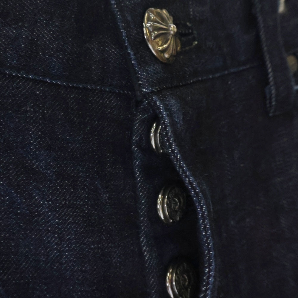 CHROME HEARTS(クロムハーツ) DNM PANTS クロスボールボタン 5ポケット フレアデニムパンツ インディゴ