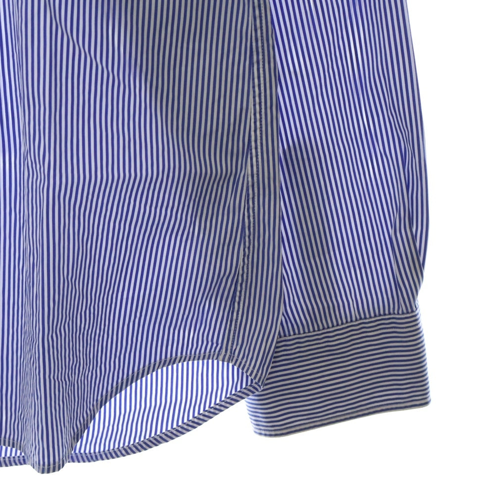 COMME des GARCONS SHIRT(コムデギャルソンシャツ) ヨーク切替 長袖ストライプシャツ ブルー