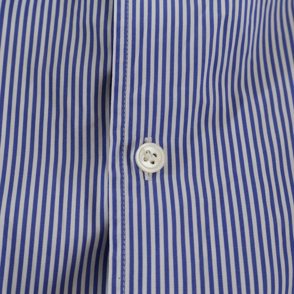 COMME des GARCONS SHIRT(コムデギャルソンシャツ) ヨーク切替 長袖ストライプシャツ ブルー