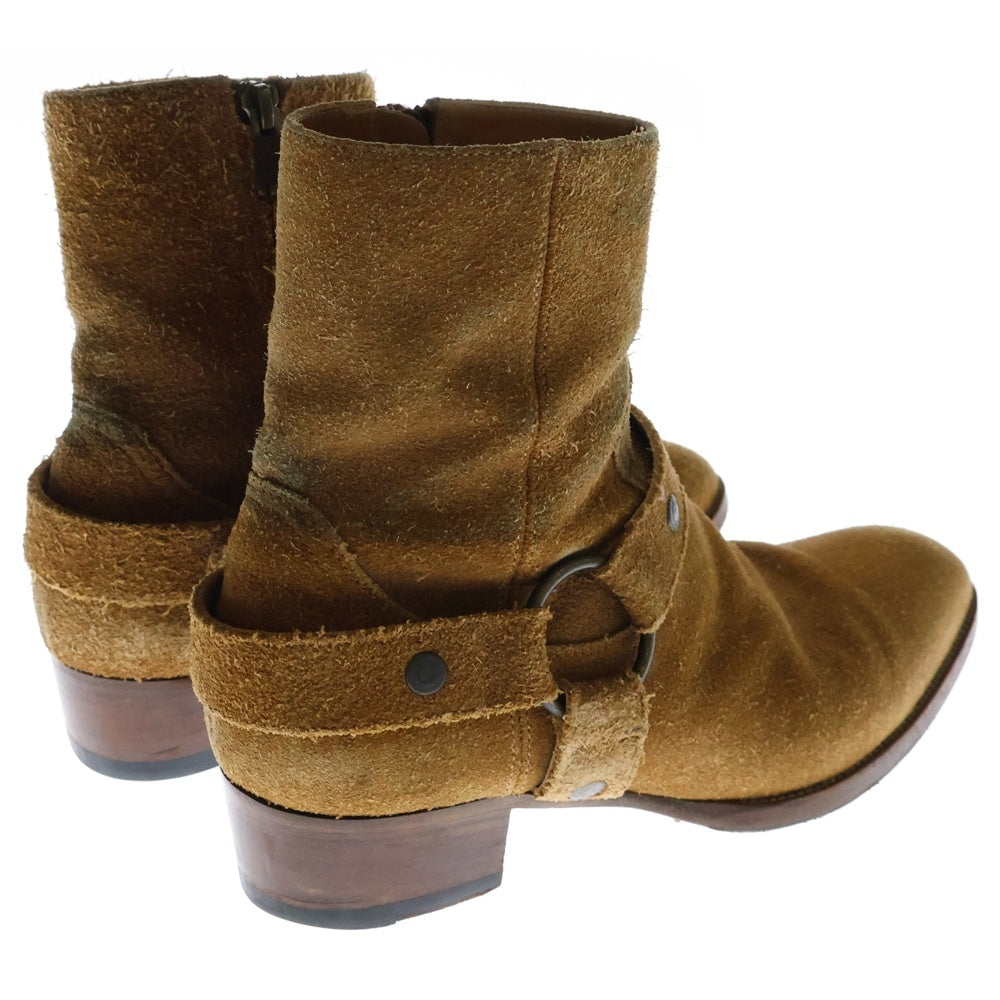 SAINT LAURENT PARIS(サンローランパリ) 16AW WYATT HARNESS RING SUEDE BOOTS ワイアットハーネスリング スウェードブーツ ブラウン WA 420090
