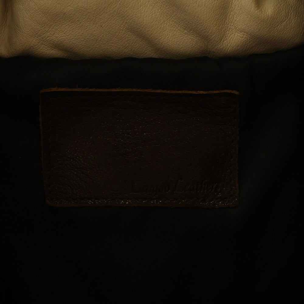 Liugoo Leathers(リューグーレザーズ) ホースハイド ファー付き フーデット ダウンジャケット アイボリー