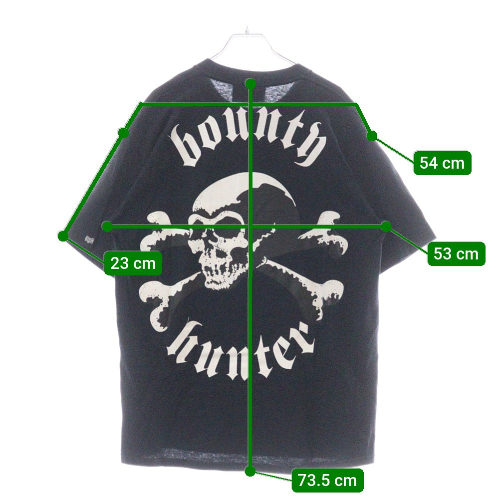BOUNTY HUNTER(バウンティーハンター) 02SS スカルプリント クルーネック半袖tシャツ カットソー ブラック SMD2-TS0223-FOR SENSE