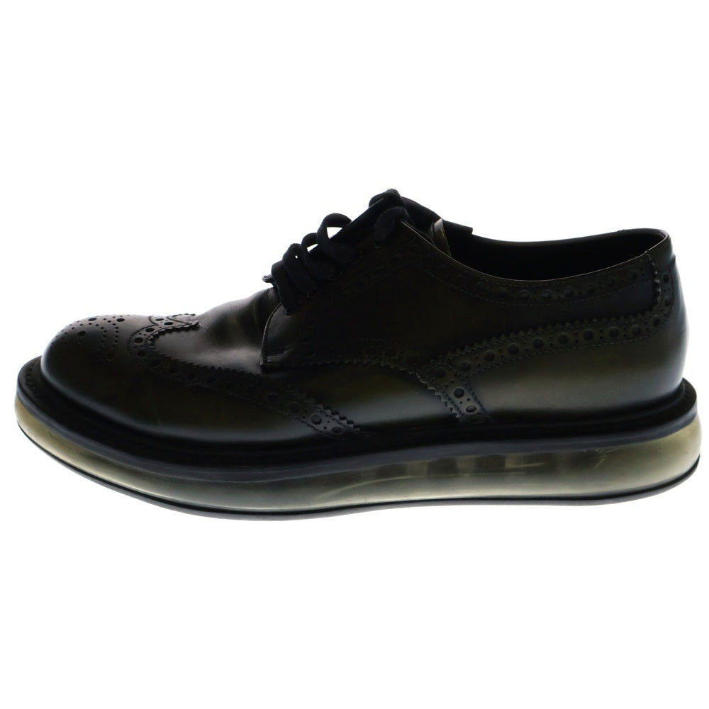 PRADA(プラダ) ウィングチップ レザースニーカー ダークグリーン 2EE098