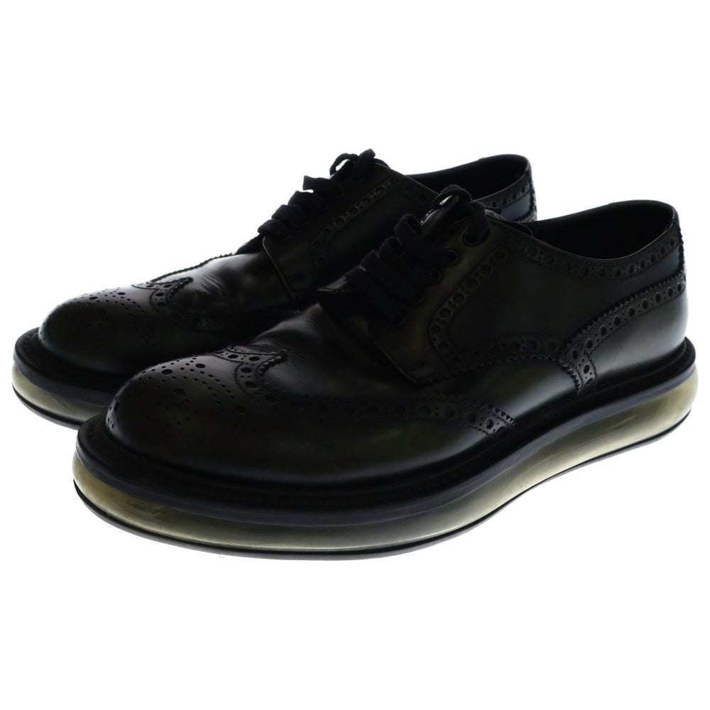 PRADA(プラダ) ウィングチップ レザースニーカー ダークグリーン 2EE098