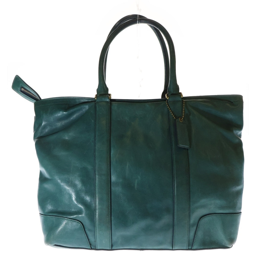 COACH(コーチ) BLEEKER LEGACY BUSINESS TOTE ブリーカー レガシー ビジネストート レザー2WAYバッグ グリーン 70600