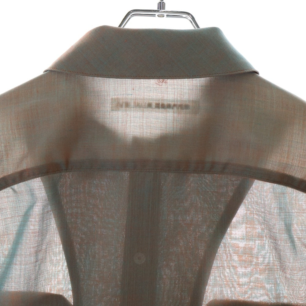 OPPOSE DUALITY(オポーズデュアリティ) 25SS Chambray Panel Shirts シャンブレーパネル スナップボタン 長袖シャツ オレンジ OD2002SHT-25SS