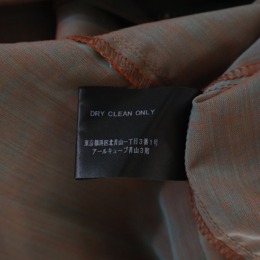 OPPOSE DUALITY(オポーズデュアリティ) 25SS Chambray Panel Shirts シャンブレーパネル スナップボタン 長袖シャツ オレンジ OD2002SHT-25SS