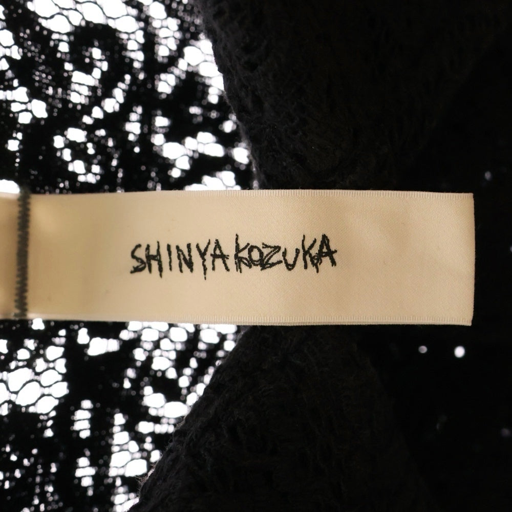 SHINYA KOZUKA(シンヤコズカ) 24SS HOLIDAY ラッセル コットン レギュラーカラー ノースリーブシャツ ブラック 2401SK37