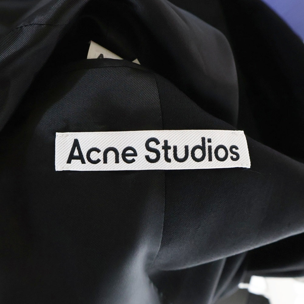 Acne Studios(アクネ ストゥディオズ) 1B ピークドラペル レギュラーフィット スーツ テーラードジャケット ブラック FN-WN-SUIT000639