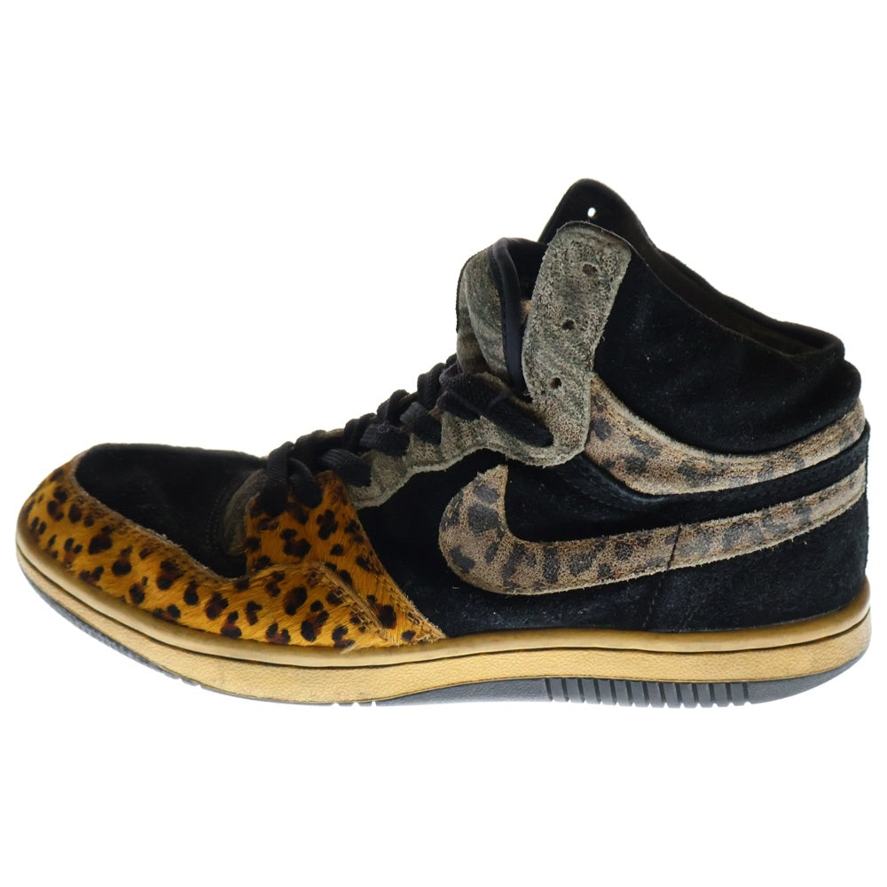 NIKE(ナイキ) 【観賞用 2007年製】 COURT FORCE HIGH PRMEIUM コートフォースハイプレミアム ビーストパック レオパード柄 ハイカットスニーカー US8/26cm 314429-021