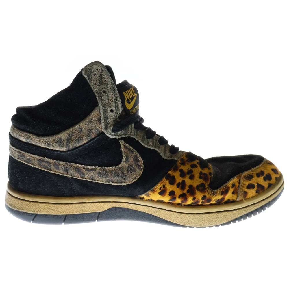 NIKE(ナイキ) 【観賞用 2007年製】 COURT FORCE HIGH PRMEIUM コートフォースハイプレミアム ビーストパック レオパード柄 ハイカットスニーカー US8/26cm 314429-021