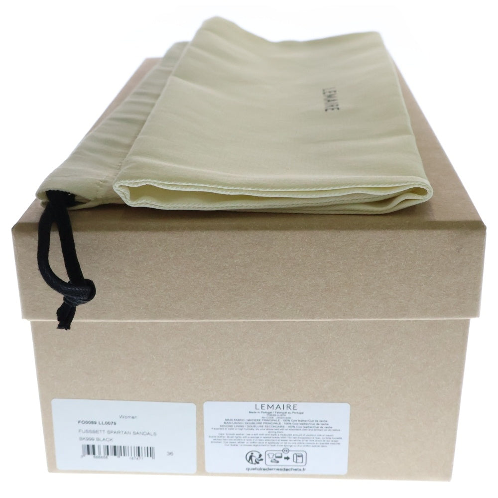 LEMAIRE(ルメール) 24SS FUSSBETT SPARTAN SANDALS フスベット スペルタン 編み込み ストラップサンダル レザーシューズ ブラック FO0089 LL0079