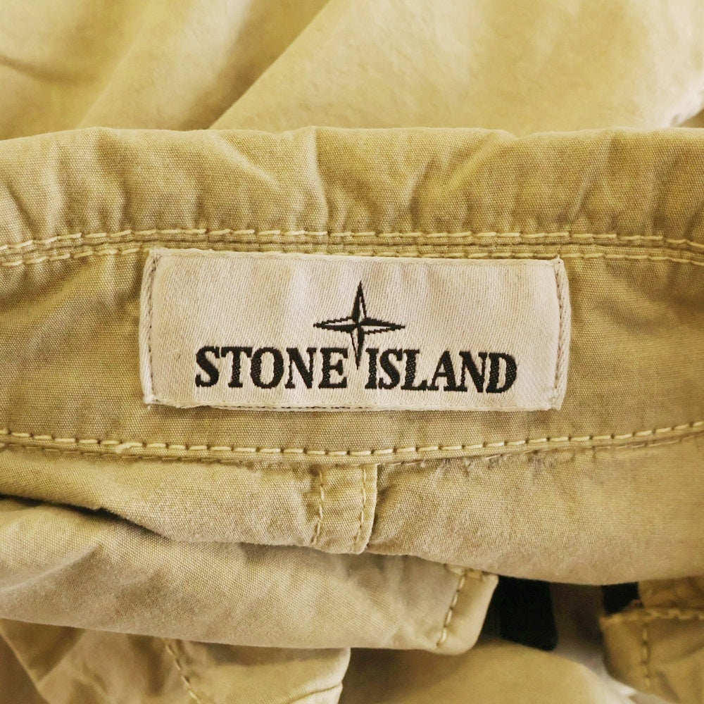 STONE ISLAND(ストーンアイランド) 23AW ロゴワッペン ガーメントダイ ジップアップシャツジャケット ブルゾン ベージュ 7915102WN