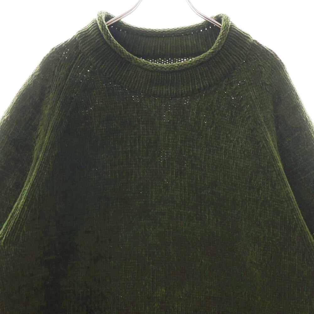 STONE ISLAND(ストーンアイランド) 22AW ロゴワッペン シェニール モックネック ニットセーター グリーン 7715513A5