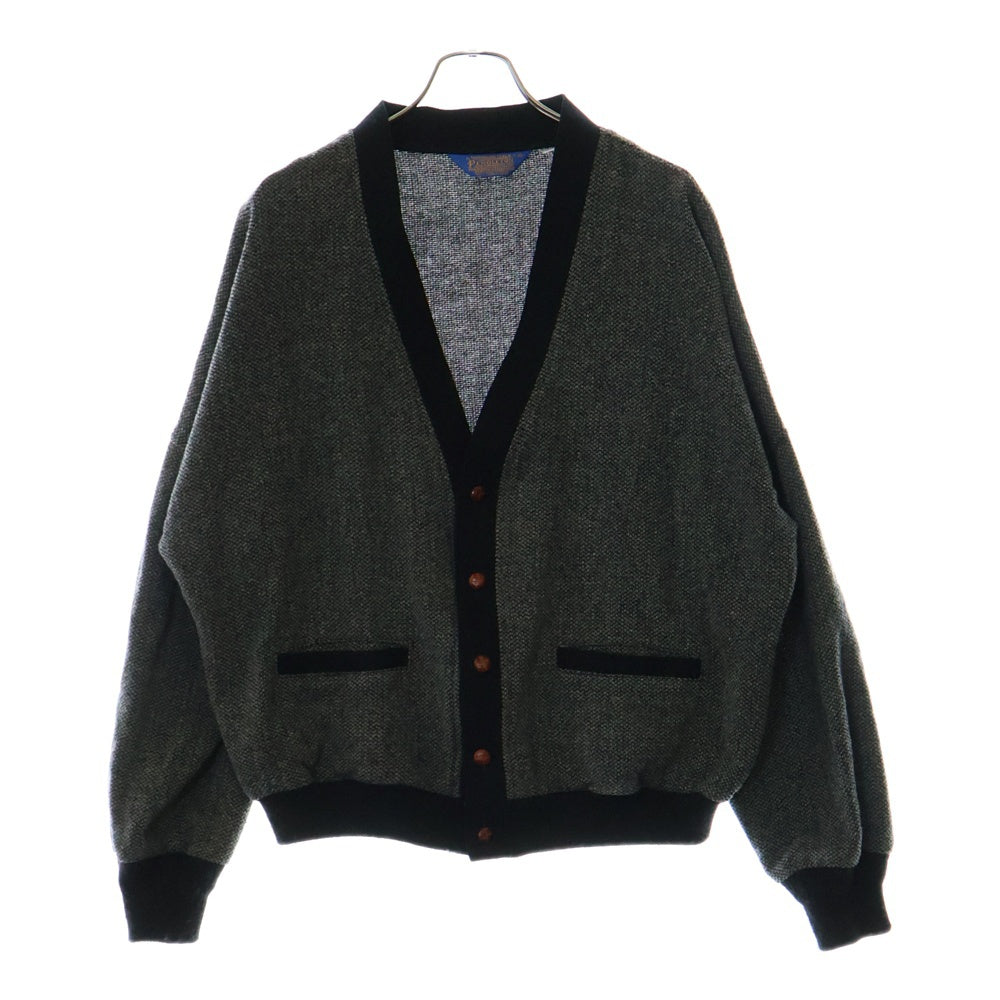 PENDLETON(ペンドルトン) 90S VINTAGE WOOL KNIT CARDIGAN ヴィンテージ USA製 クルミボタン ウールニットカーディガン グレー