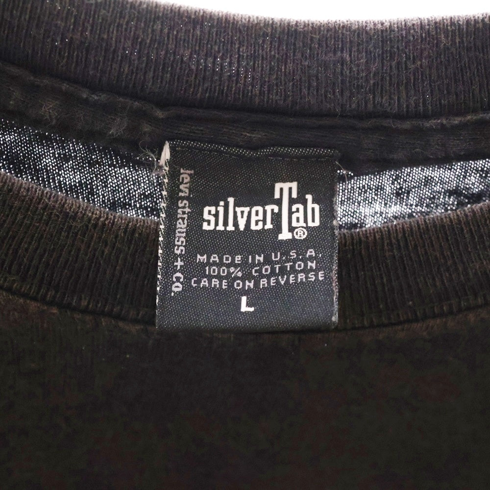 Levi's(リーバイス) 90S VINTAGE SILVER TAB ×JAMILOQUAI TEE ヴィンテージ シルバータブ ジャミロクワイ フロントプリントTシャツ 半袖クルーネックカットソー ブラック