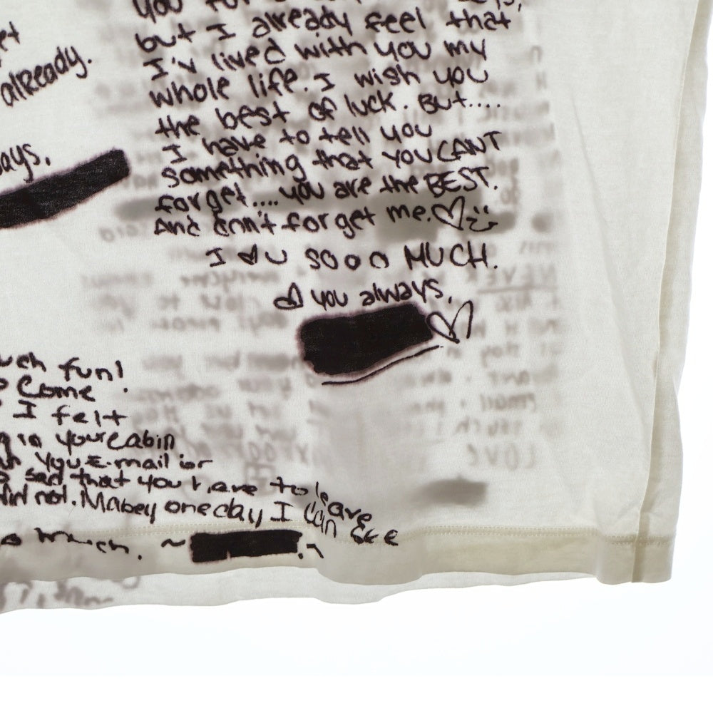 doublet(ダブレット) 23SS ANONYMOUS SIGN PRINTED T-SHIRT アノニマス サインプリント クルーネック半袖Tシャツ カットソー ホワイト 23SS28CS276
