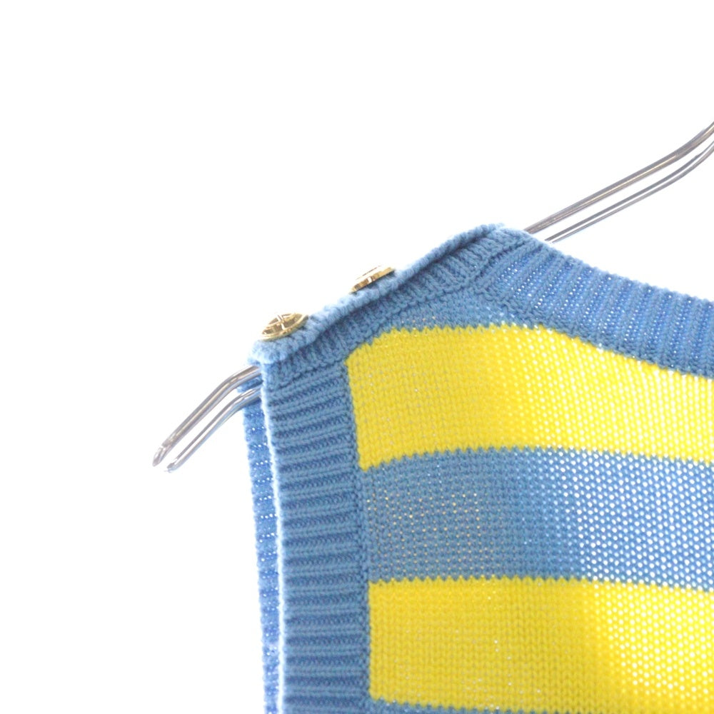 GUCCI(グッチ) 23AW アニマル 刺繍 マキシ丈 ボーダー ニット ノースリーブ ワンピース レディース 738632 XKC1S