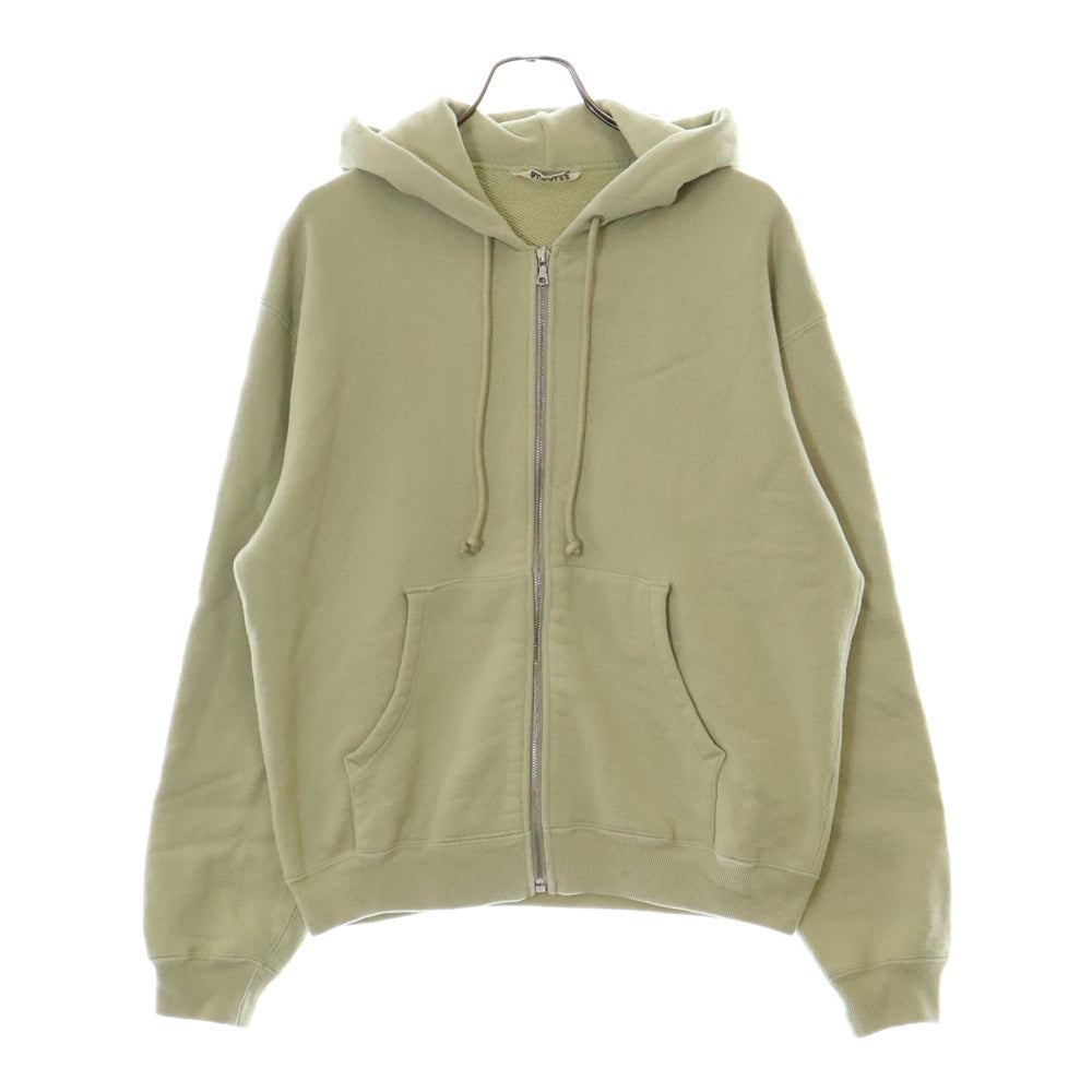 AURALEE(オーラリー) 24SS HEAVY BD SWEAT ZIP PARKA ヘビースウェットジップアップパーカー グリーン レディース A24SP05BU