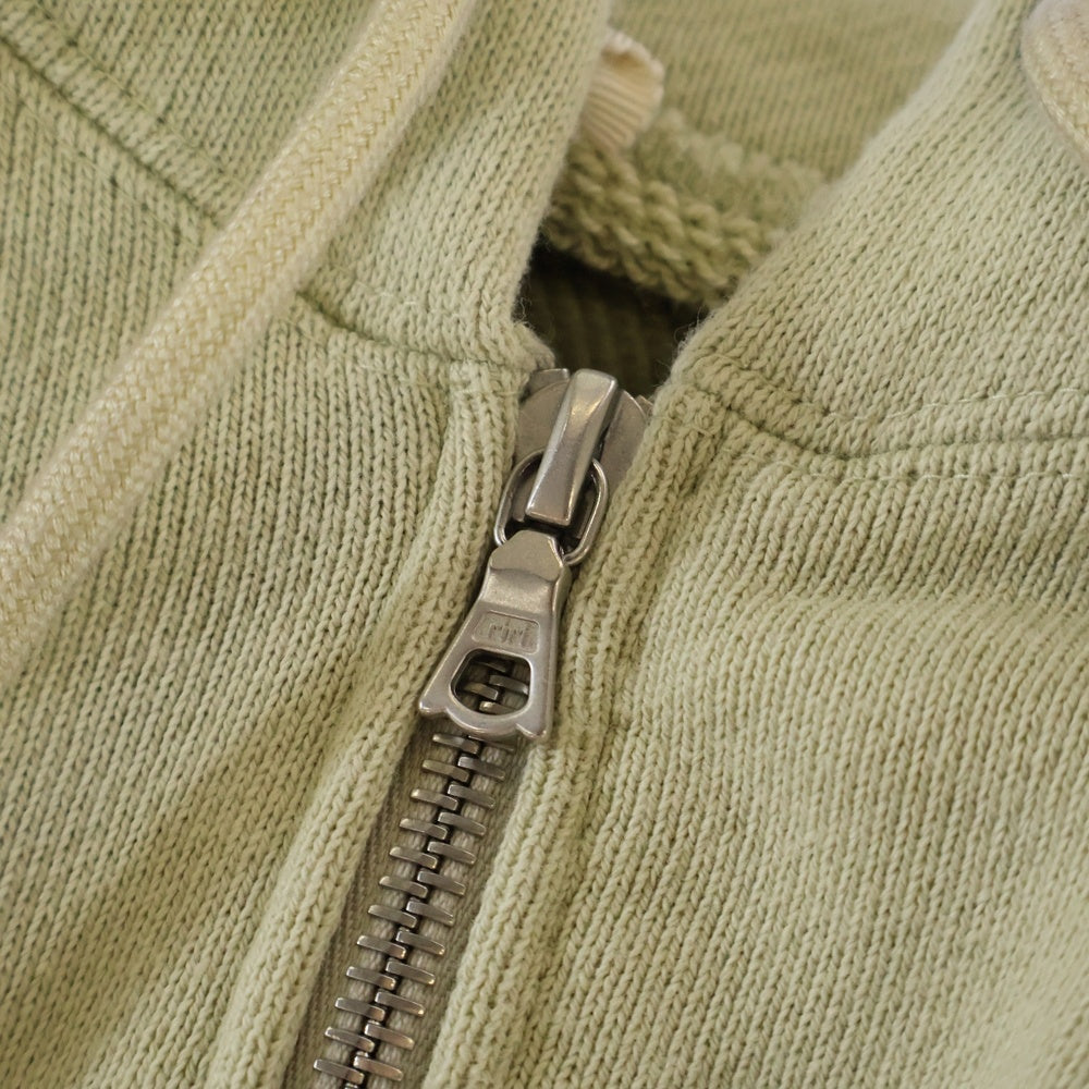 AURALEE(オーラリー) 24SS HEAVY BD SWEAT ZIP PARKA ヘビースウェットジップアップパーカー グリーン レディース A24SP05BU