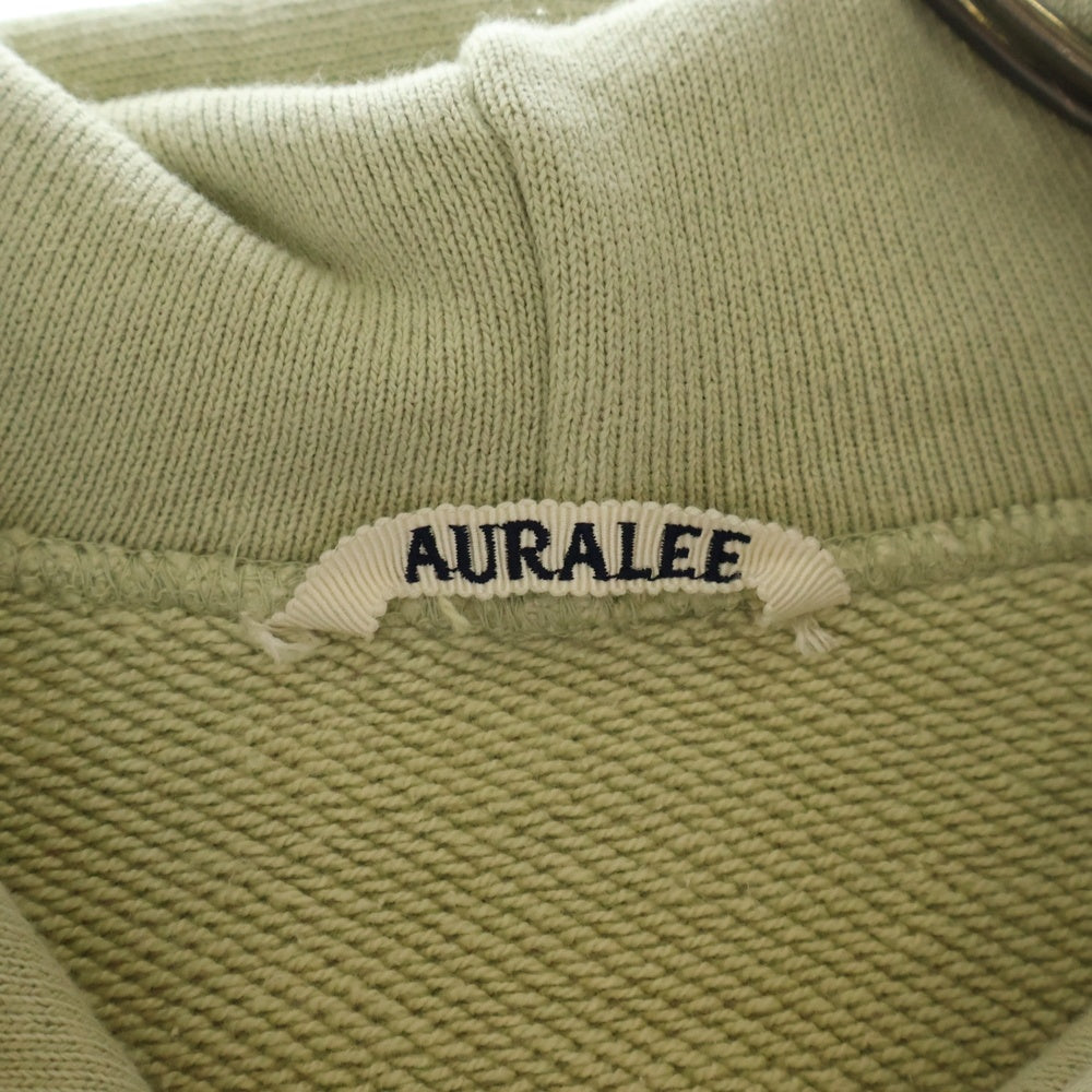 AURALEE(オーラリー) 24SS HEAVY BD SWEAT ZIP PARKA ヘビースウェットジップアップパーカー グリーン レディース A24SP05BU