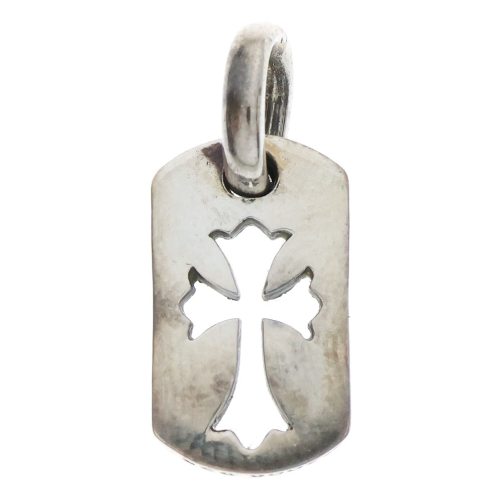 CHROME HEARTS(クロムハーツ) DT TNY CO CRS タイニーカットアウトクロスドッグタグ チャーム ペンダントトップ シルバー BCA252